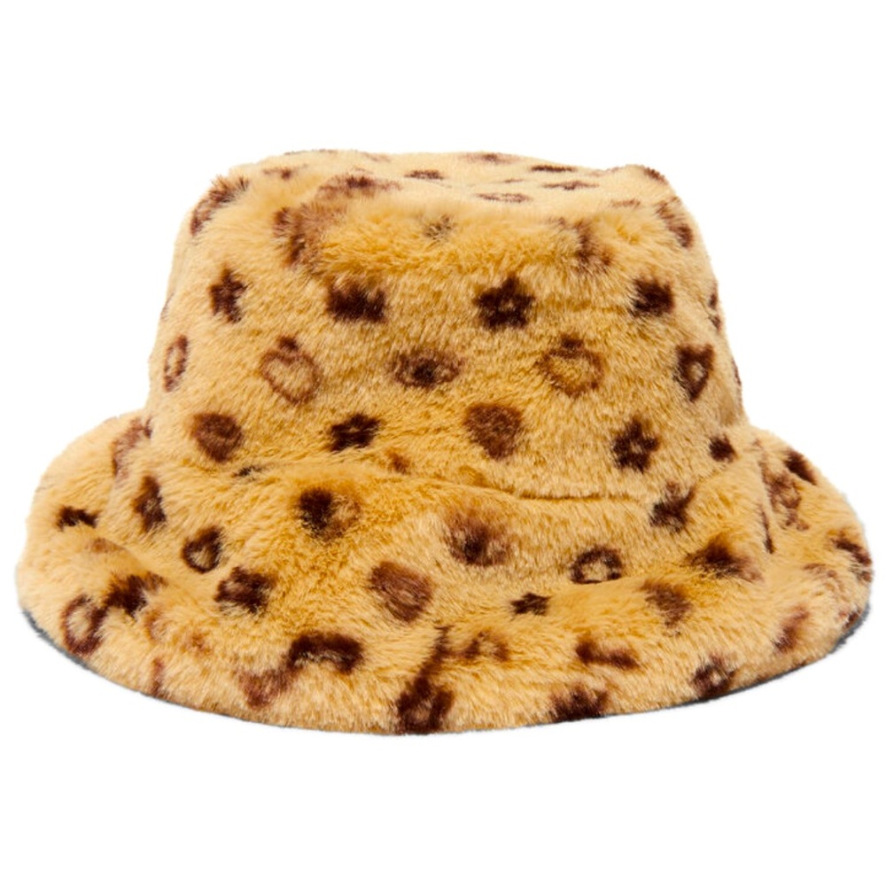 Animal Print Plush Bucket Hat - NWT